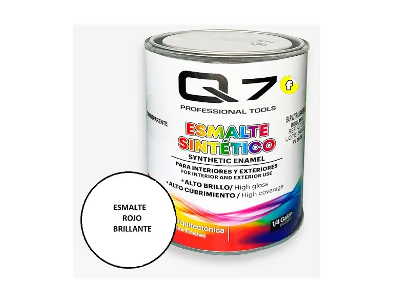 PINTURA ESMALTE ROJO BRILLANTE 1L