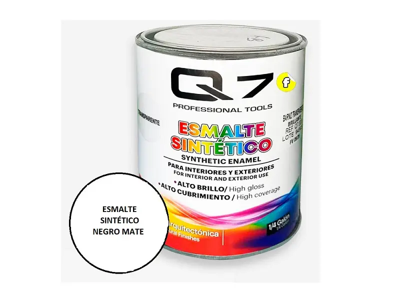 PINTURA ESMALTE SINTÉTICO NEGRO MATE 1L