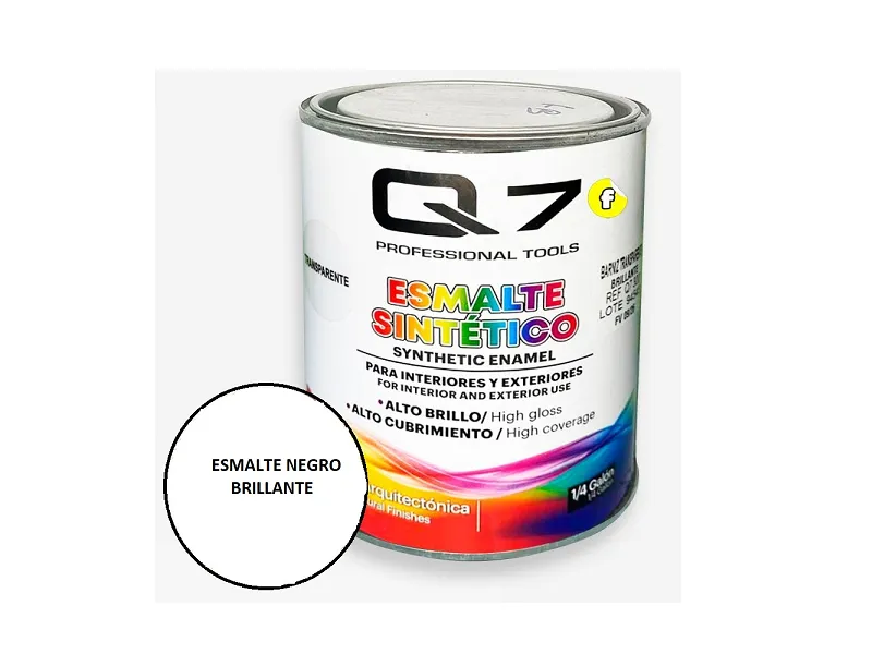 PINTURA ESMALTE NEGRO BRILLANTE 1L