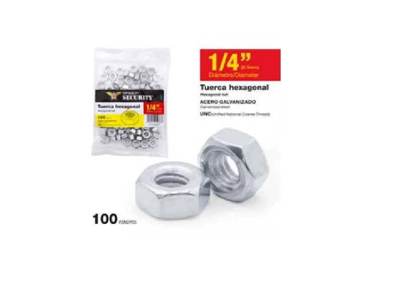 TUERCA HEXAGONAL 1/4"