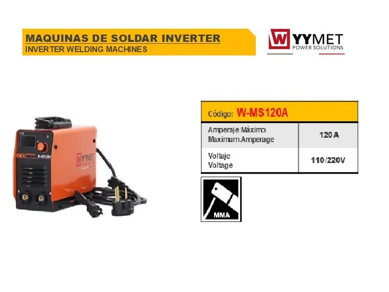 MAQUINA DE SOLDAR MMA-120A M/ARC120  110/220V  WYYMET