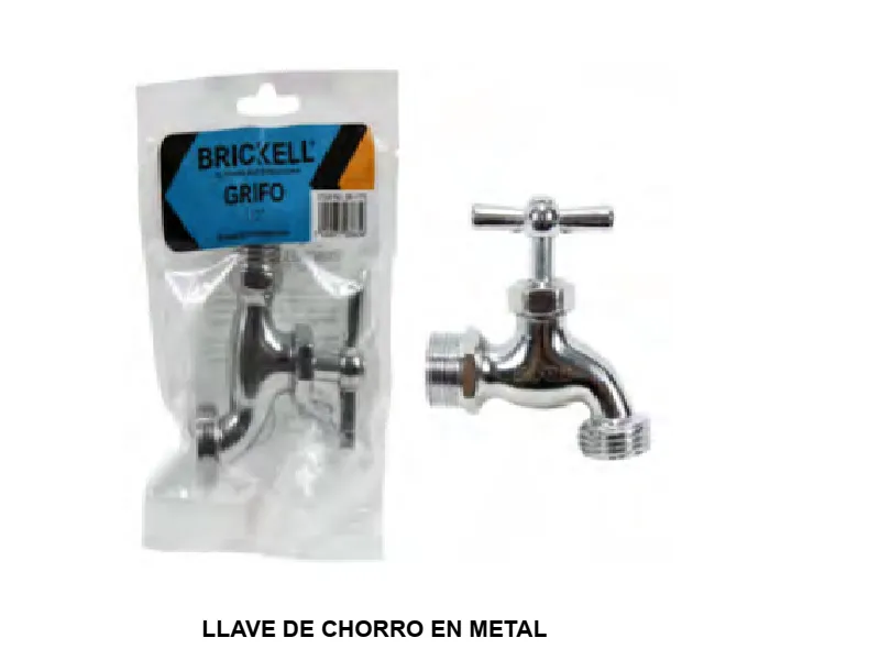 LLAVE DE CHORRO EN METAL