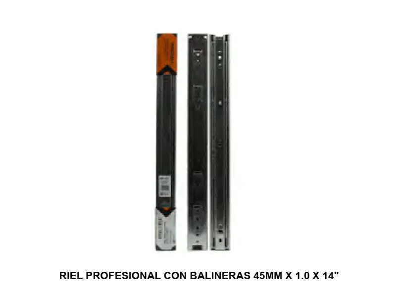 RIEL PROFESIONAL CON BALINERAS 45MM X 1.0 X 14"