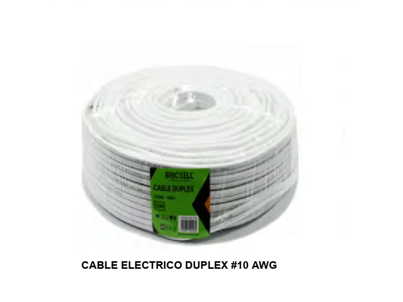 CABLE ELECTRICO DUPLEX #10 AWG (U/M VENTA 1 METRO)