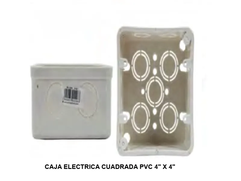 CAJA ELECTRICA CUADRADA PVC 4" X 4"