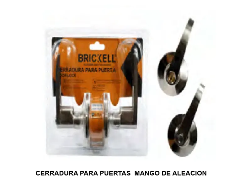 CERRADURA PARA PUERTAS  MANGO DE ALEACION EN BLISTER
