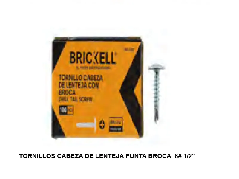 TORNILLOS CABEZA DE LENTEJA PUNTA BROCA  8# 1/2" (U/M VENTA 1)