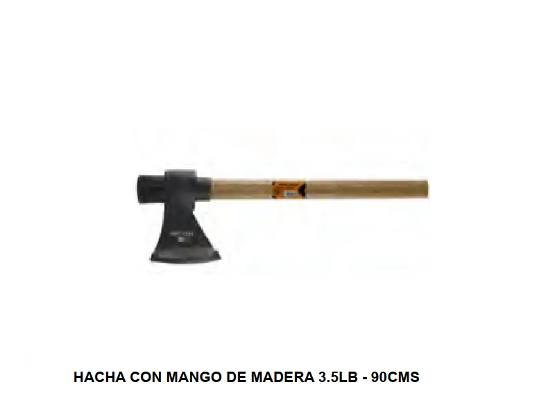 HACHA CON MANGO DE MADERA 3.5LB - 90CMS