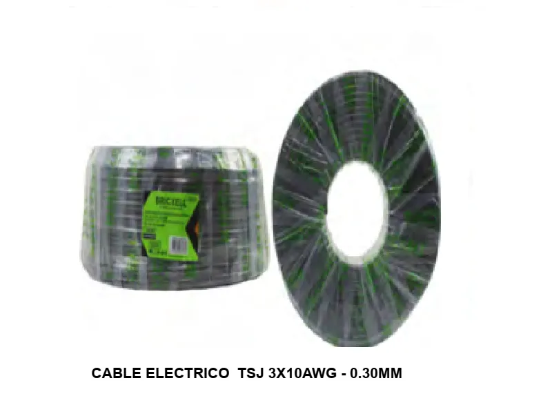 CABLE ELECTRICO  TSJ 3X10AWG - 0.30MM (U/M VENTA 1 METRO)
