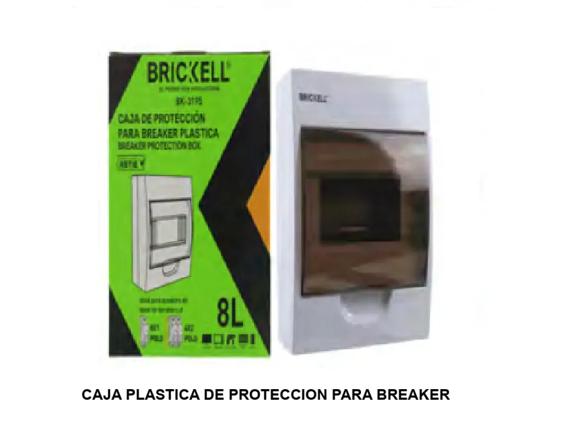 CAJA PLASTICA DE PROTECCION PARA BREAKER TERMOMAGNETICO 8L