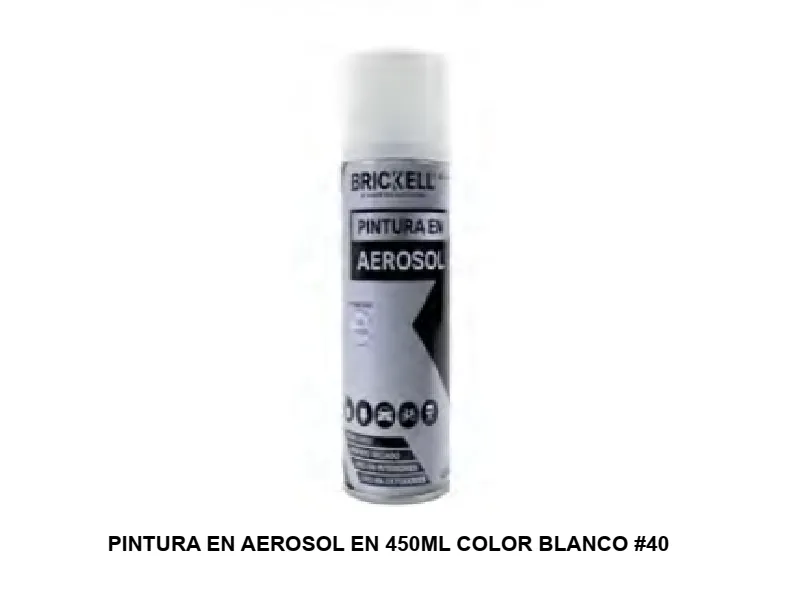 PINTURA EN AEROSOL EN 450ML COLOR BLANCO #40