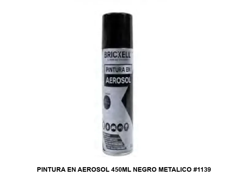 PINTURA EN AEROSOL 450ML NEGRO METALICO #1139