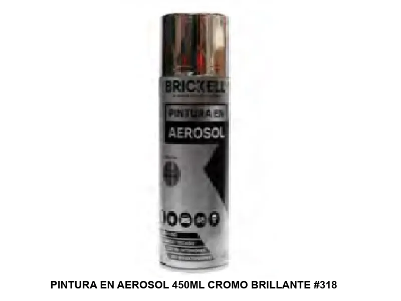 PINTURA EN AEROSOL 450ML CROMO BRILLANTE #318