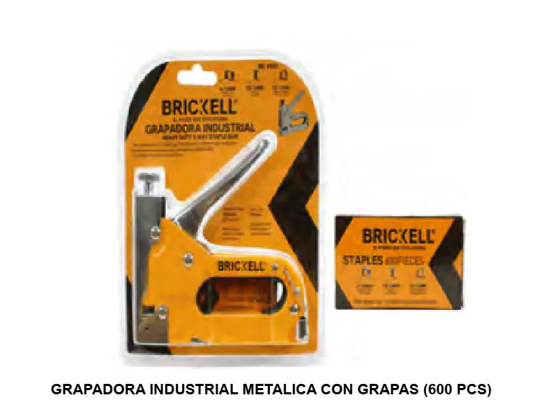 GRAPADORA INDUSTRIAL METALICA CON GRAPAS (600 PCS)