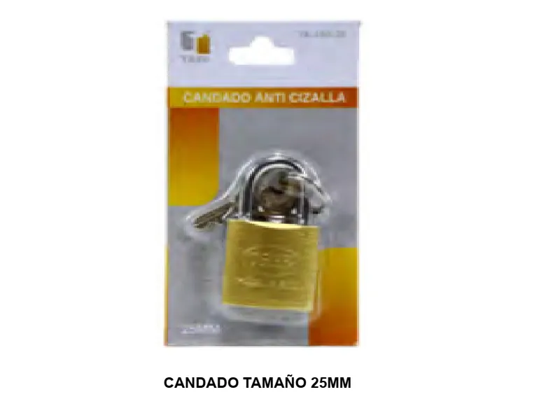 CANDADO TAMAÑO 25MM