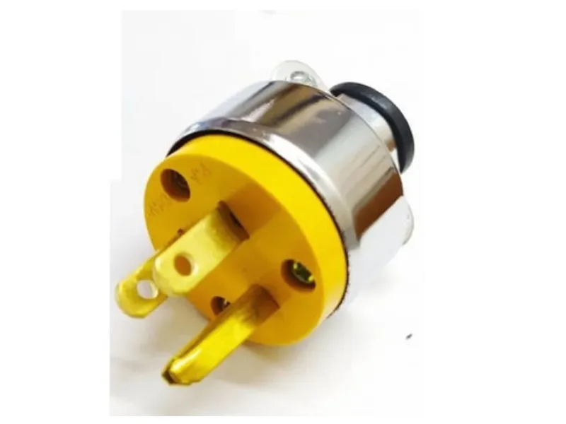 CONECTOR MACHO  CROMADO CON TIERRA   FYY