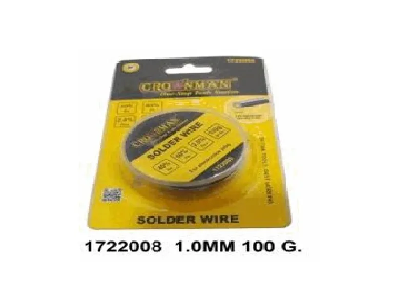ESTAÑO PARA SOLDAR 1.0MM  100 G. 60/40-CROWNMAN