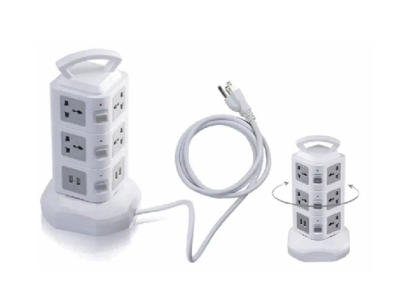 REGLETA ELÉCTRICA TIPO TORRE BLANCA
