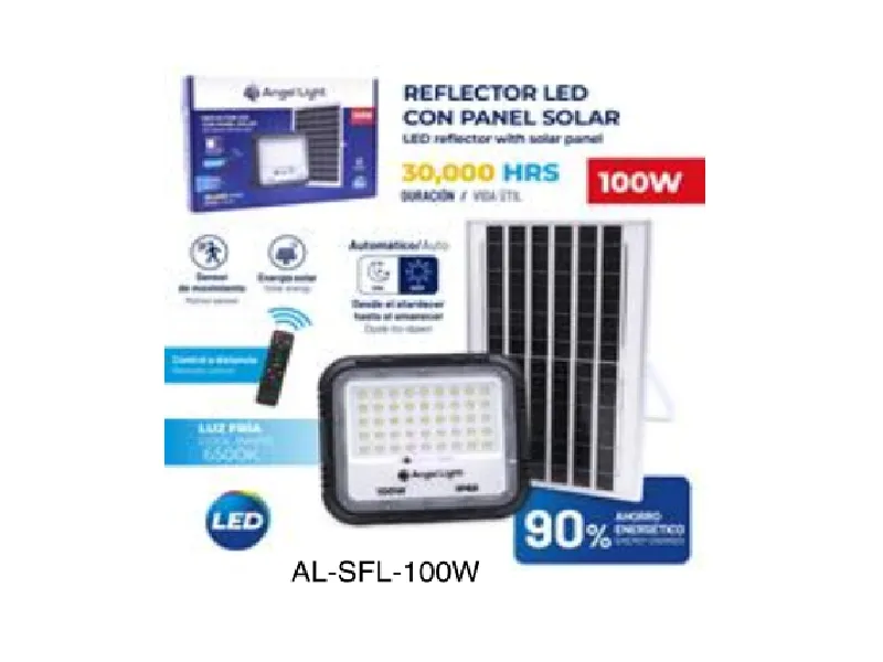 LÁMPARA LED RECARGABLE CON PANEL SOLAR (NO USA CORRIENTE)