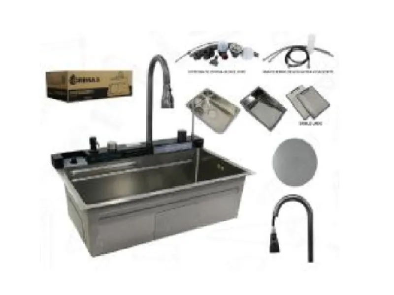 FREGADERO DE COCINA 75 46 DE METAL PLATEADO