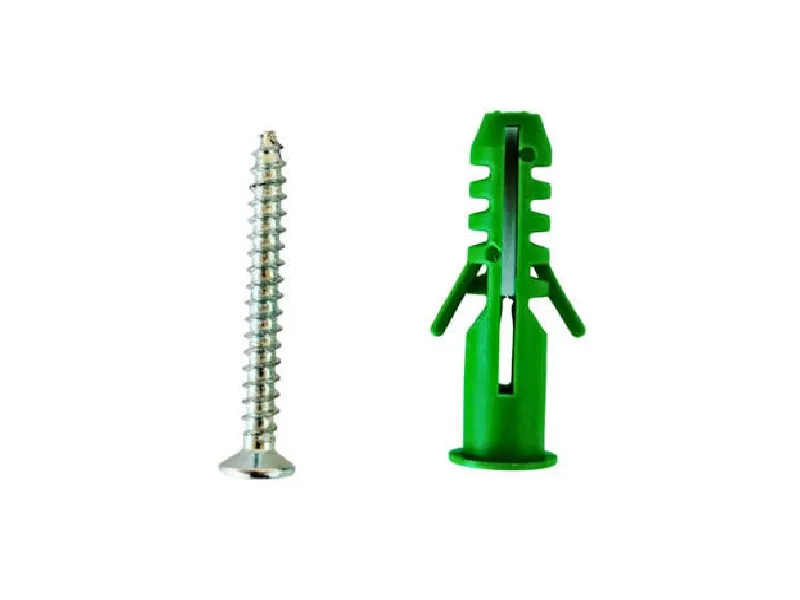TORNILLO DE PUNTA 6MM CON TACO PLÁSTICO EXPANSIONADOR PARA PARED (U/M VENTA 1 )