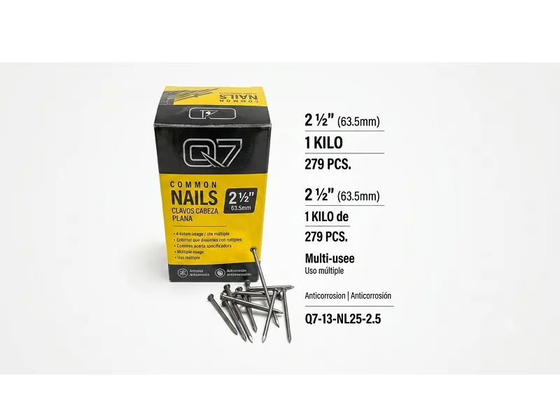 CLAVO CABEZA PLANA P/MADERA-2 1/2"-1KLO.-279 UD-Q7