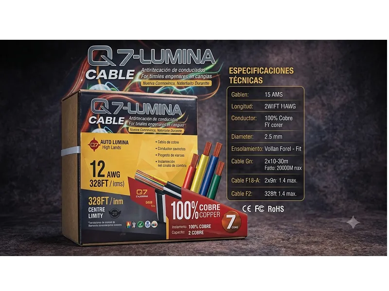CABLE ELECTRICO 100% COBRE #12 X 100M-Q7-LUMINA ( COBRE)