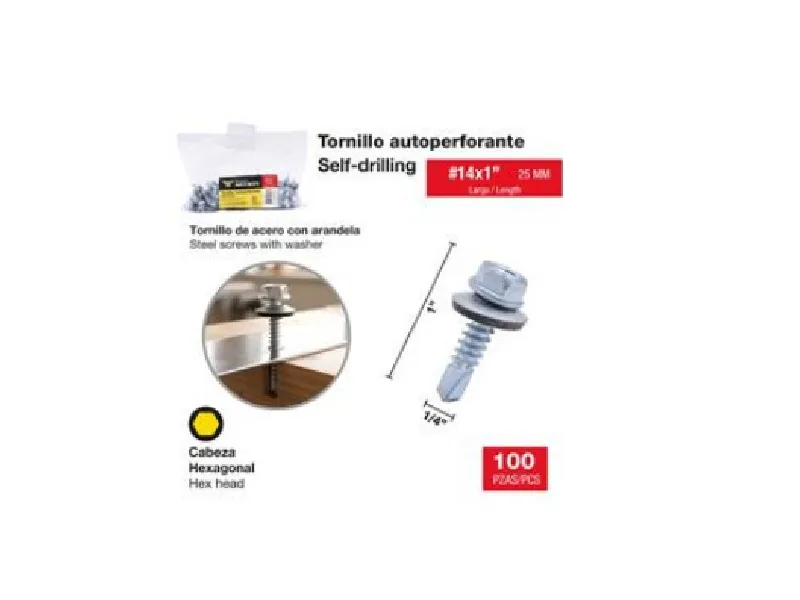 TORNILLO PUNTA DE BROCA #14 - 1" (U/M VENTA 1 )
