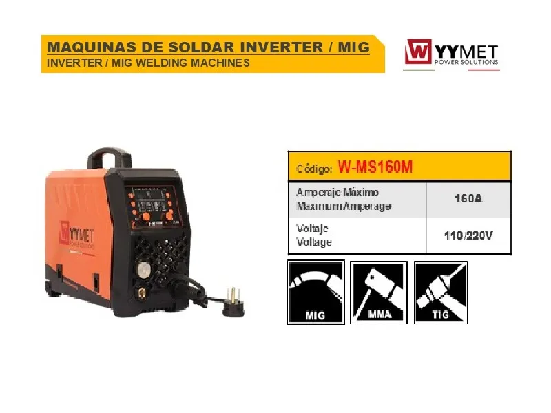 PLANTA DE SOLDAR MIG-160A M/MIG160 110/220V  WYYMET