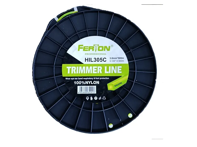 HILO NYLON P/CORTAPASTO CUADRADO 3.0MM   AMARILLA FERTON (U/M VENTA 1 Metro)