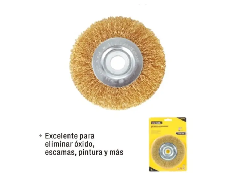 ESCOBILLA REDONDA  DORADA 4" UYUS