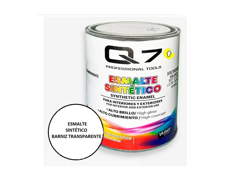 PINTURA ESMALTE SINTETICO-BARNIZ TRAN.-1 LITRO- Q7