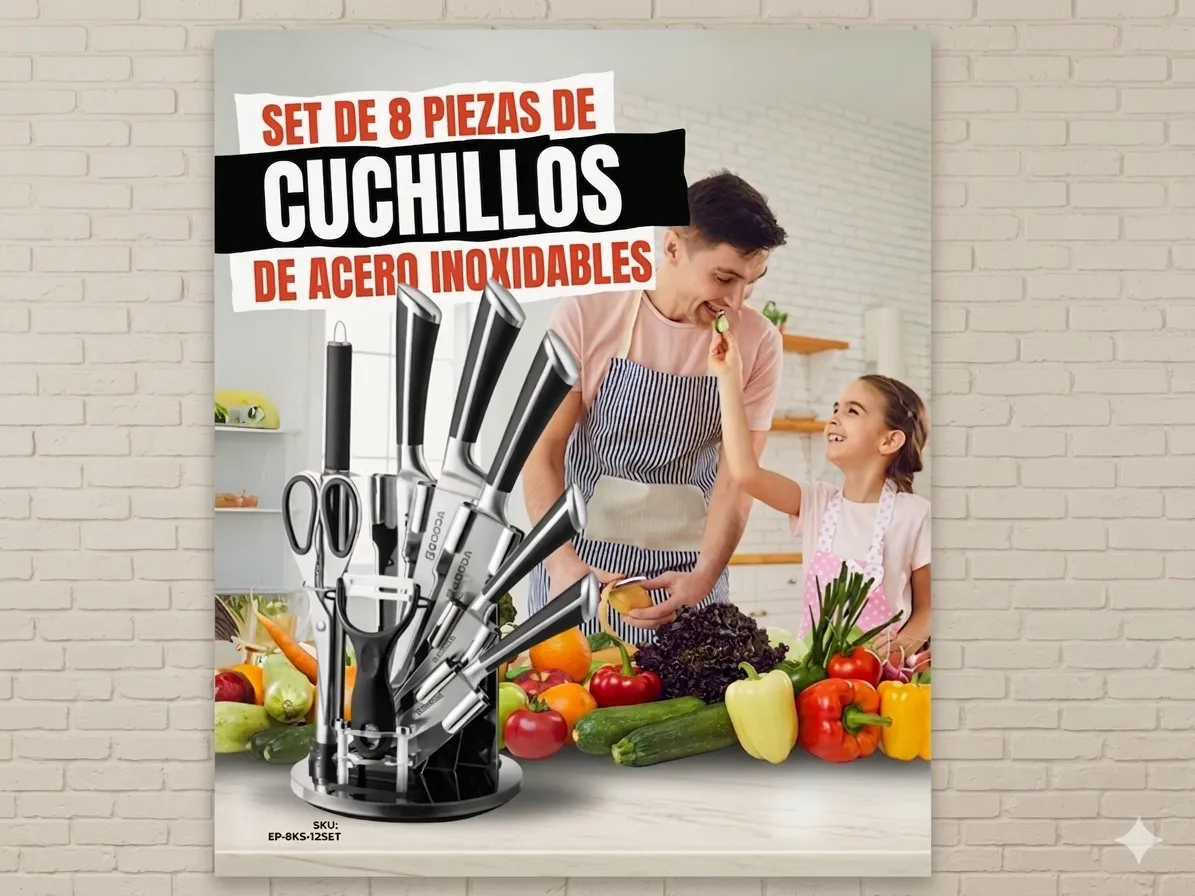 JUEGO DE CUCHILLOS 8 PIEZAS