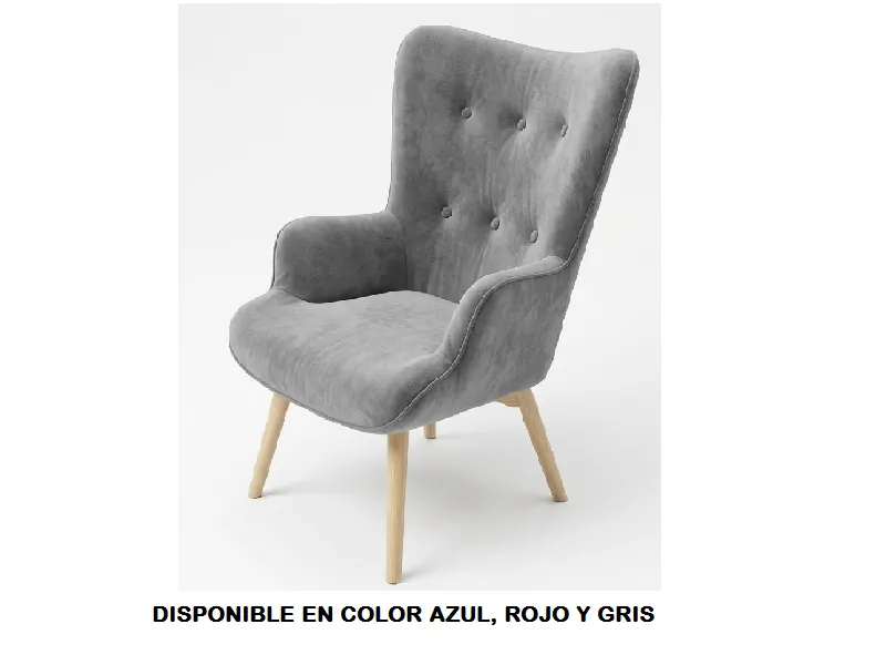 BUTACA  COLOR ROSA GRIS