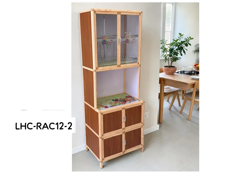ESTANTE ORGANIZADOR DE ALUMINIO P/ COCINA COLOR MADERA